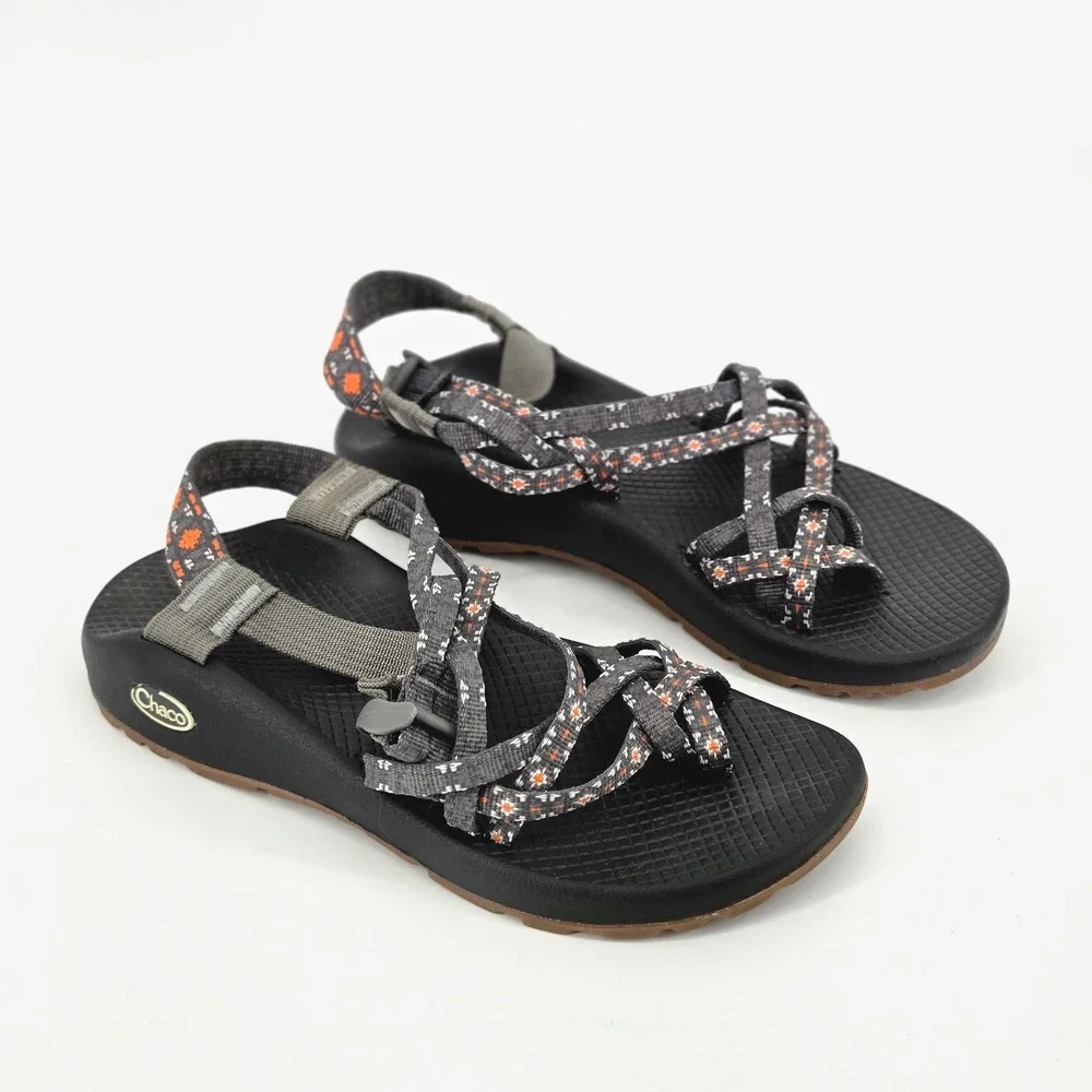 Chaco ZX/2 Classic Creed Golden Geometric Strappy Hiking Sandals Women's Size 8